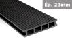 TraDECK - Lames terrasse composite 50% bois 50% PVC Noir 2200x150x23mm