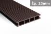TraDECK - Lames terrasse composite 50% bois 50% PVC Brun 2200x150x23mm