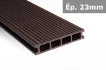 TraDECK - Lames terrasse composite 50% bois 50% PVC Brun 2200x150x23mm