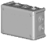 Boîte dérivation étanche PI66 BoxLine-850° 166x116x70 mm, Lot 10 unité Couleur : Beige